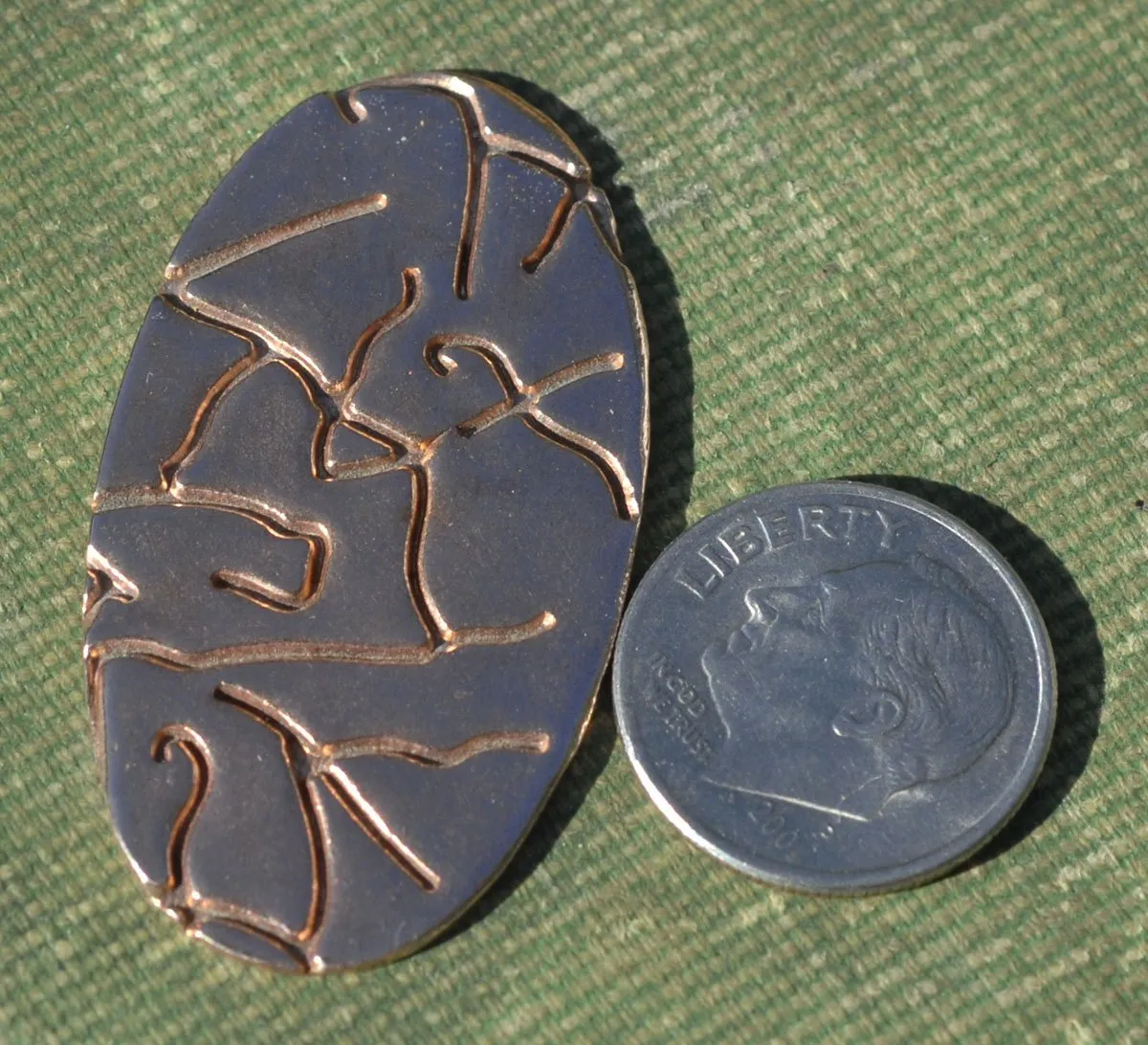 40mm x 22mm Oval Blank Cutout - Soldering Stamping Texturing Blanks - Variety of Metals  - 5 Pieces