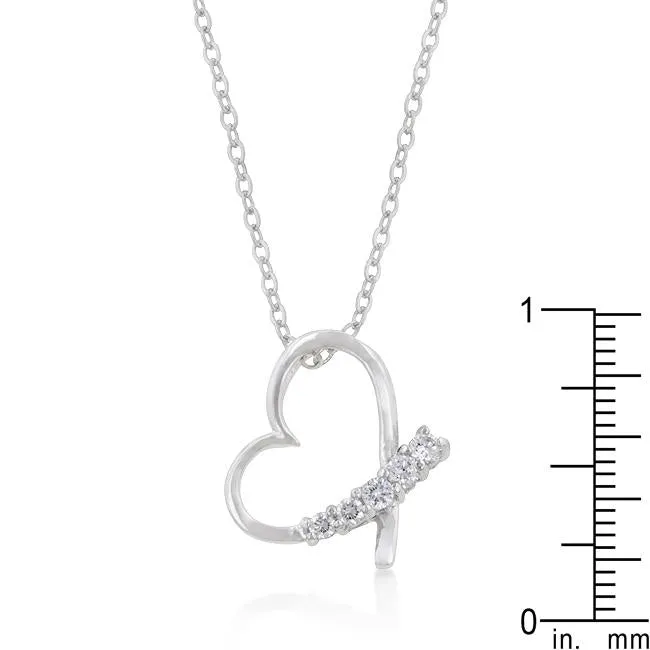 5-Stone Heart Pendant