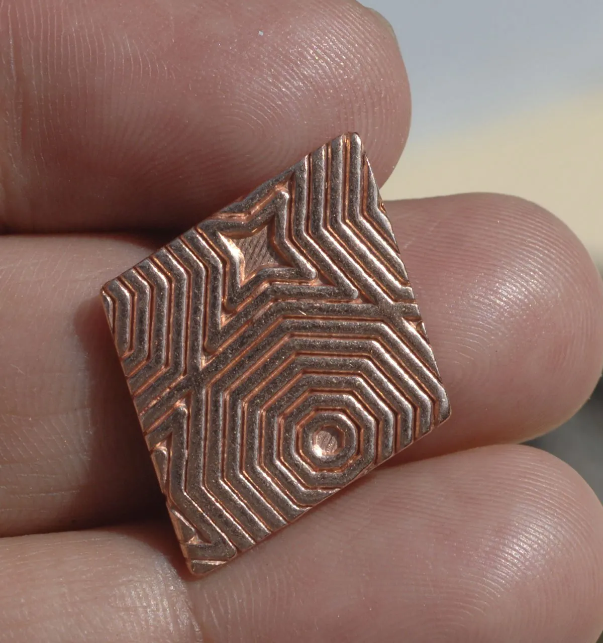 6 Diamonds in Pattern 24mm x 19mm Handmade Enameling Stamping Texturing Soldering Blanks 6 Pieces