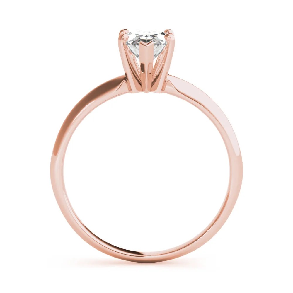 6-Prong Marquise Solitaire 14k White Gold Moissanite Engagement Ring