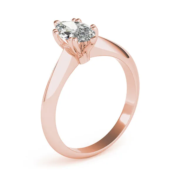 6-Prong Marquise Solitaire 14k Yellow Gold Moissanite Engagement Ring
