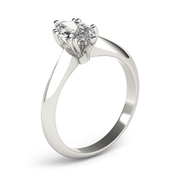 6-Prong Marquise Solitaire 14k Yellow Gold Moissanite Engagement Ring