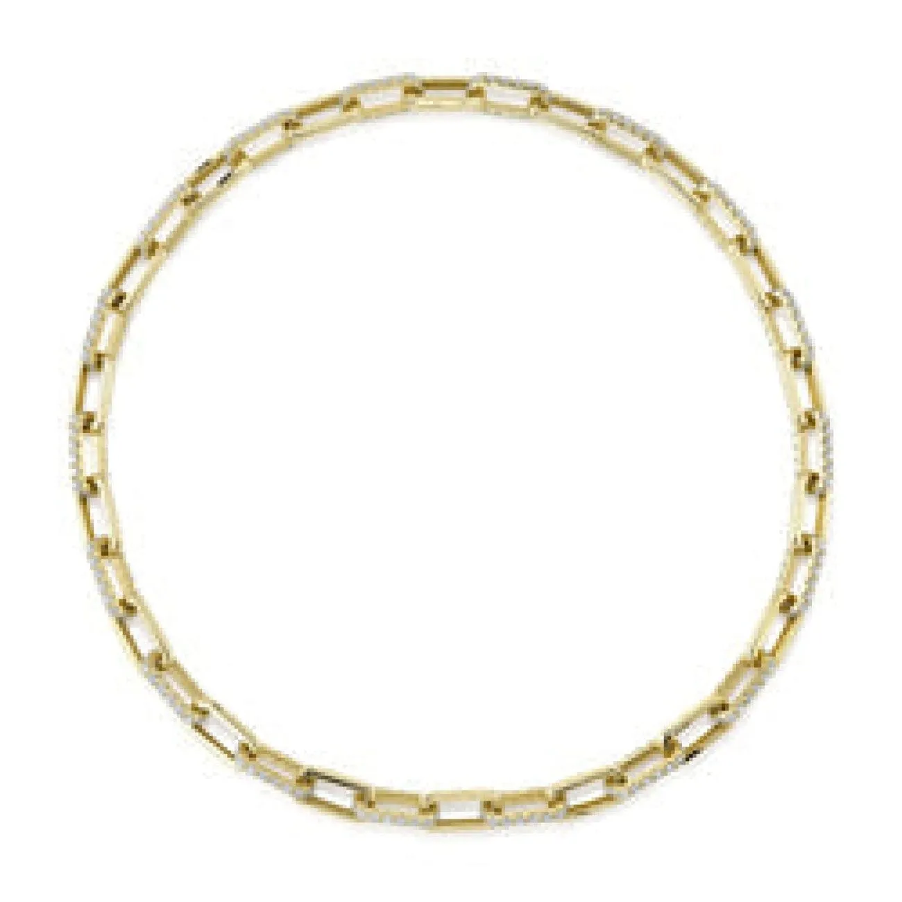 6.47 CT DIAMOND PAPER CLIP LINK NECKLACE