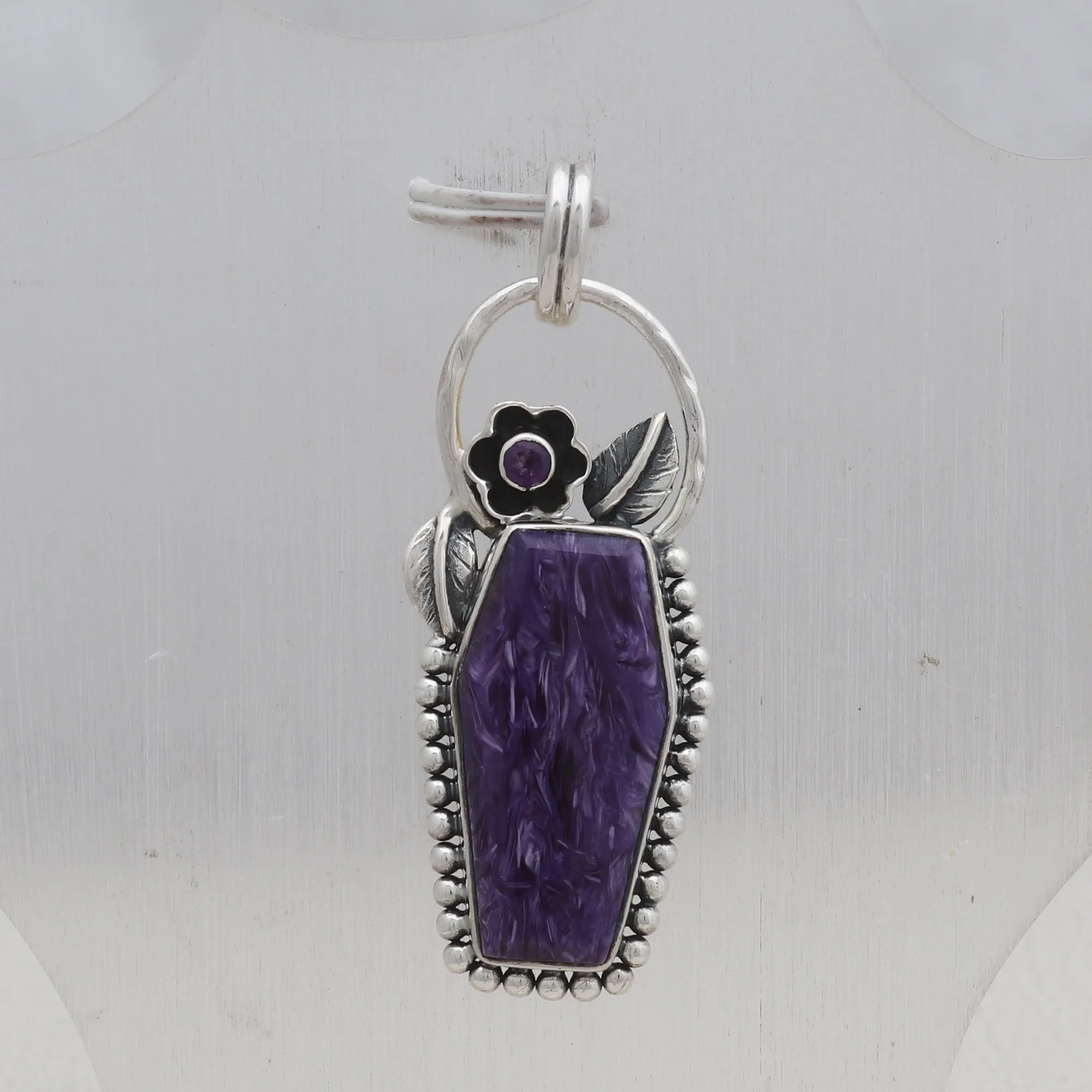 925 Silver Charoite Pendant