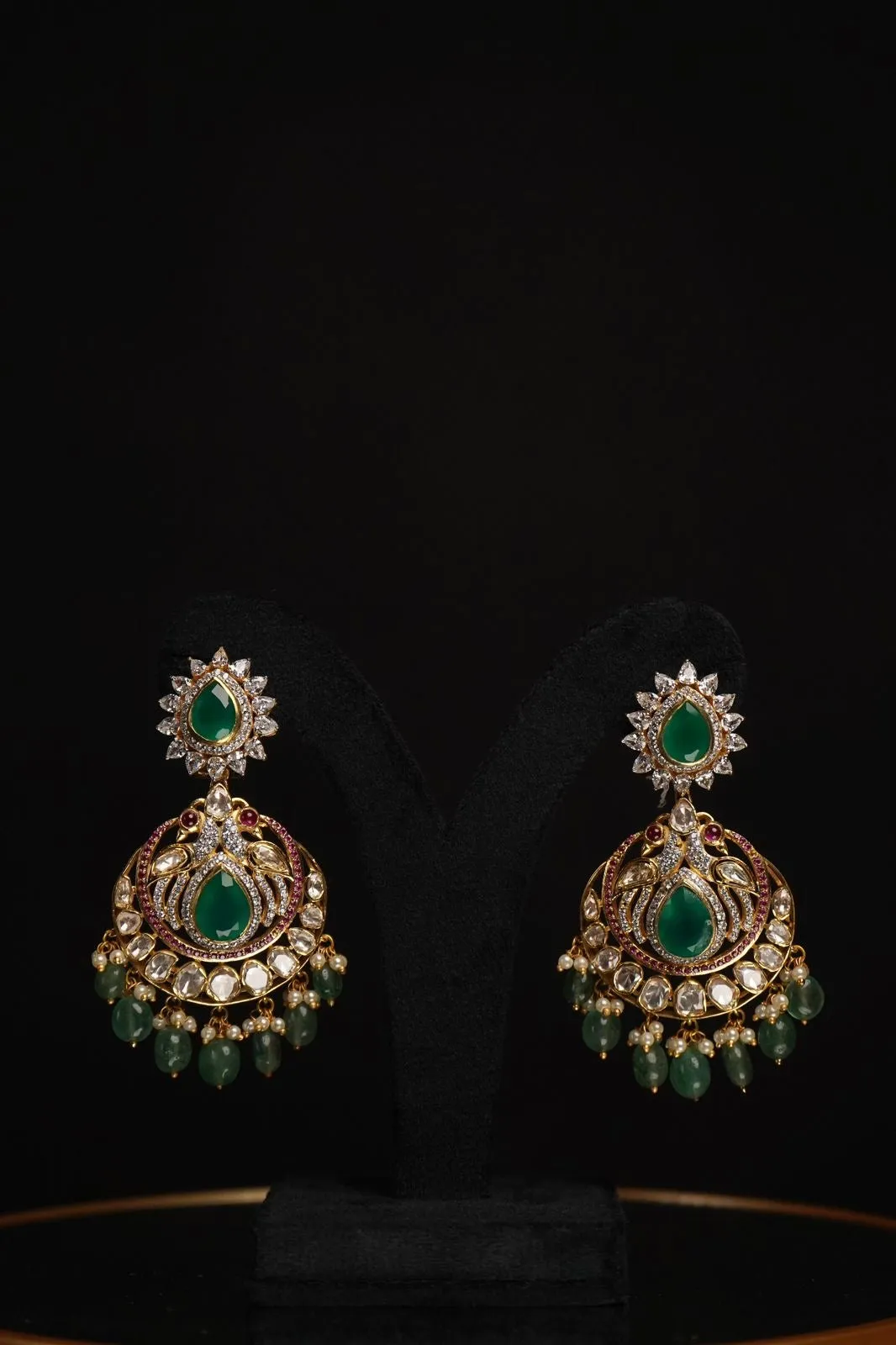 925 silver jewelry Emerald haram  mens jewelry unisex jewelry 22k gold plated - SHABURIS