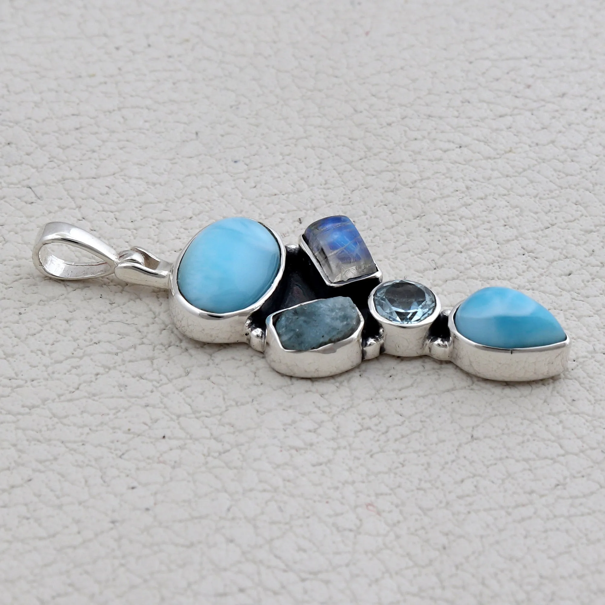 925 Silver Larimar Pendant