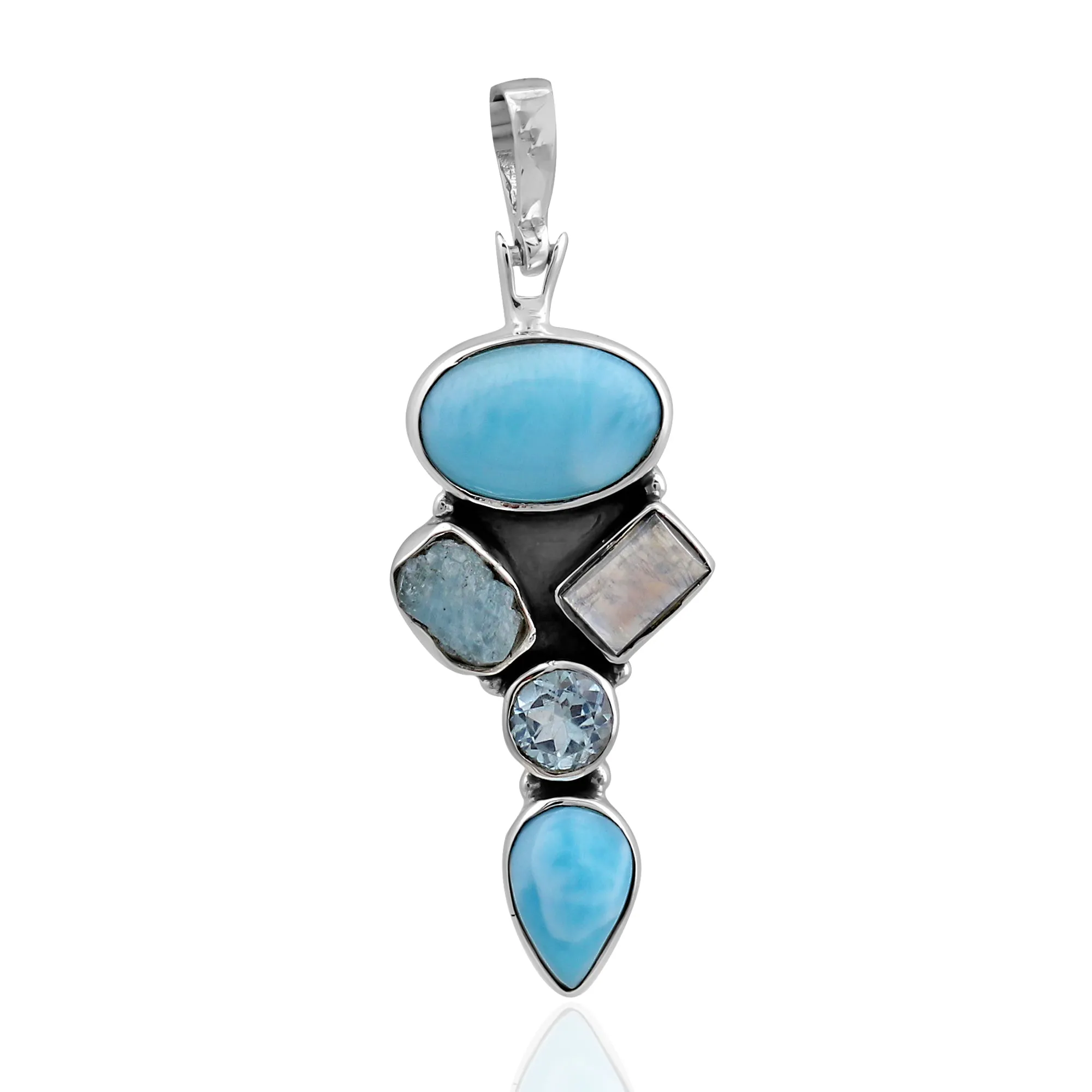 925 Silver Larimar Pendant