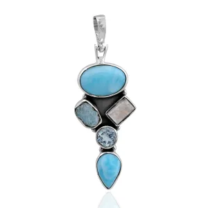 925 Silver Larimar Pendant