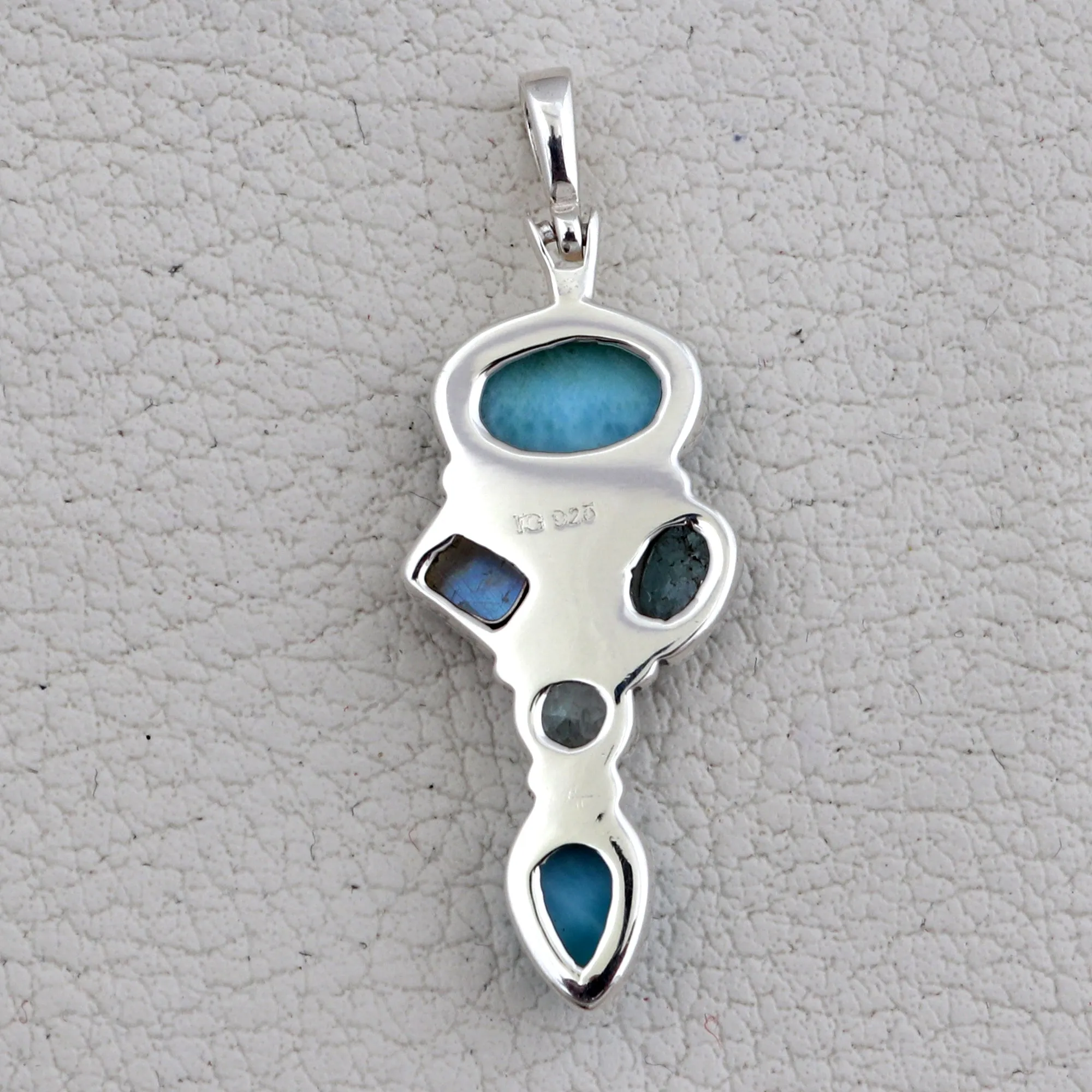 925 Silver Larimar Pendant