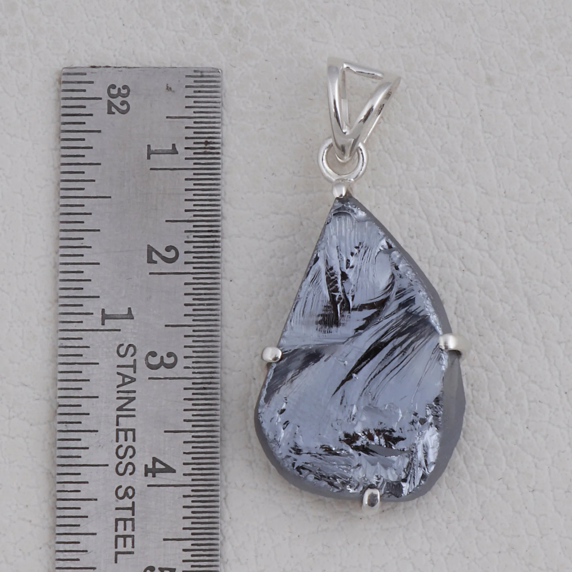 925 Starling Silver Rough Silicon Pendant