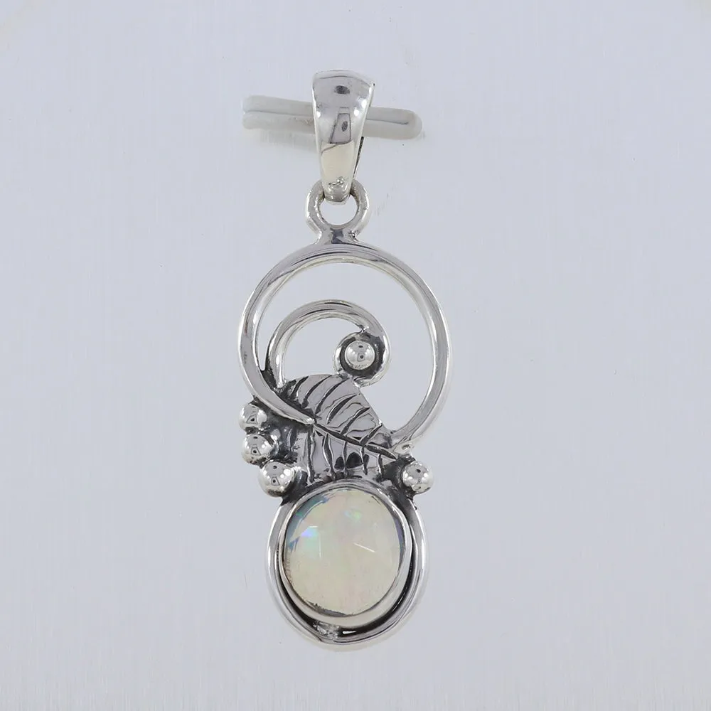 925 Sterling Silver Ethiopian Opal Pendant