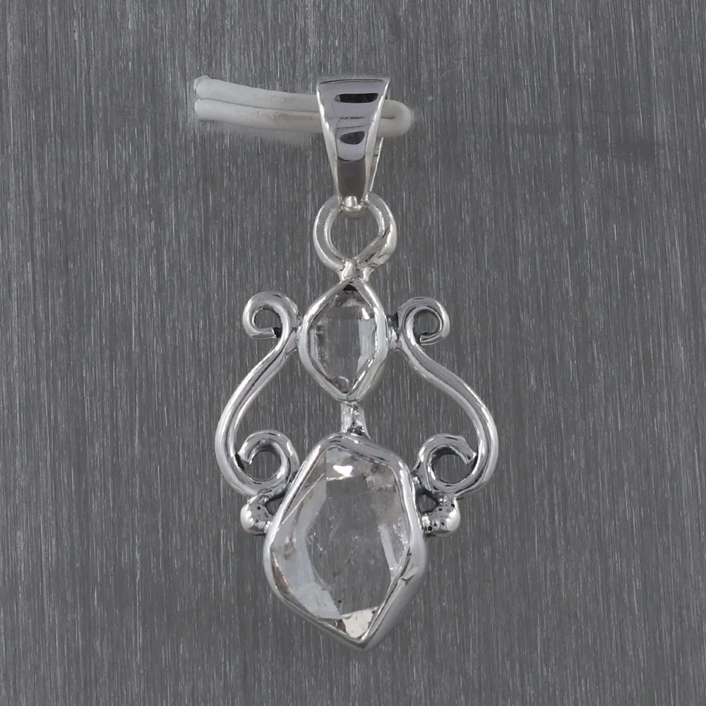 925 Sterling Silver Herkimer Diamond Pendant