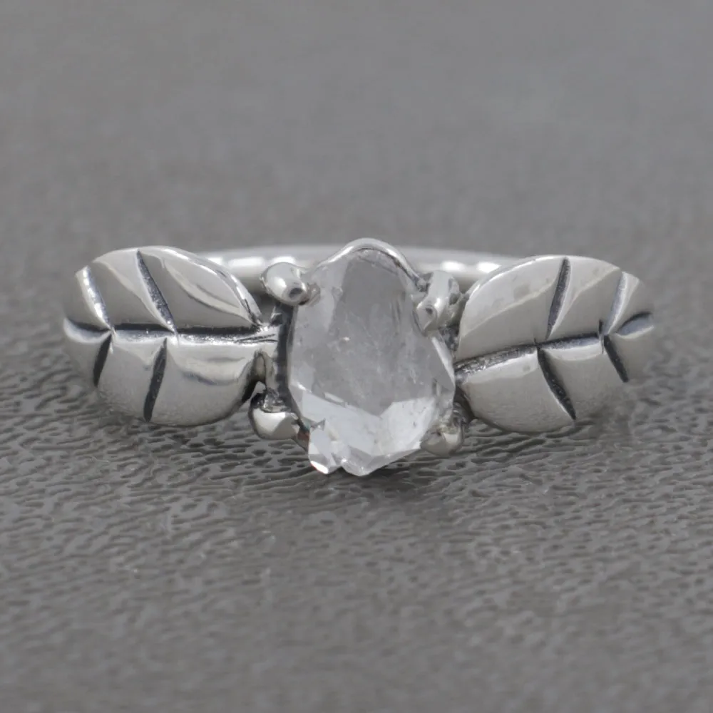 925 Sterling Silver Herkimer Diamond Ring