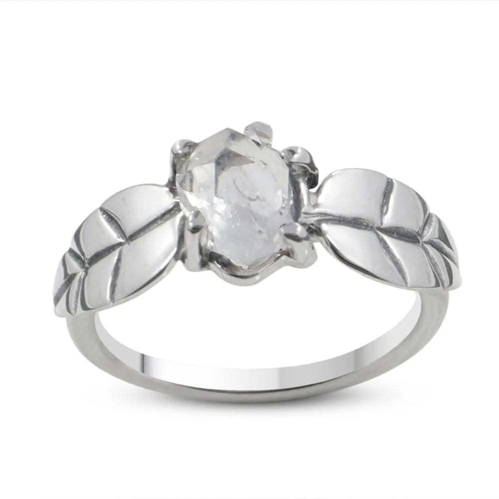 925 Sterling Silver Herkimer Diamond Ring