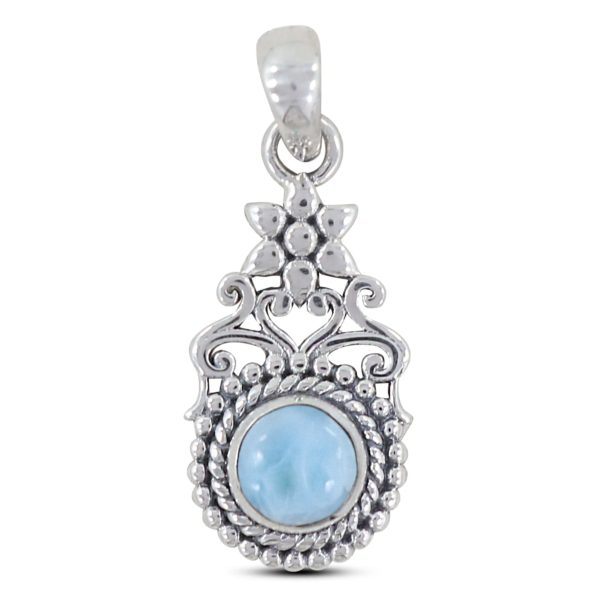 925 Sterling Silver Larimar Pendant