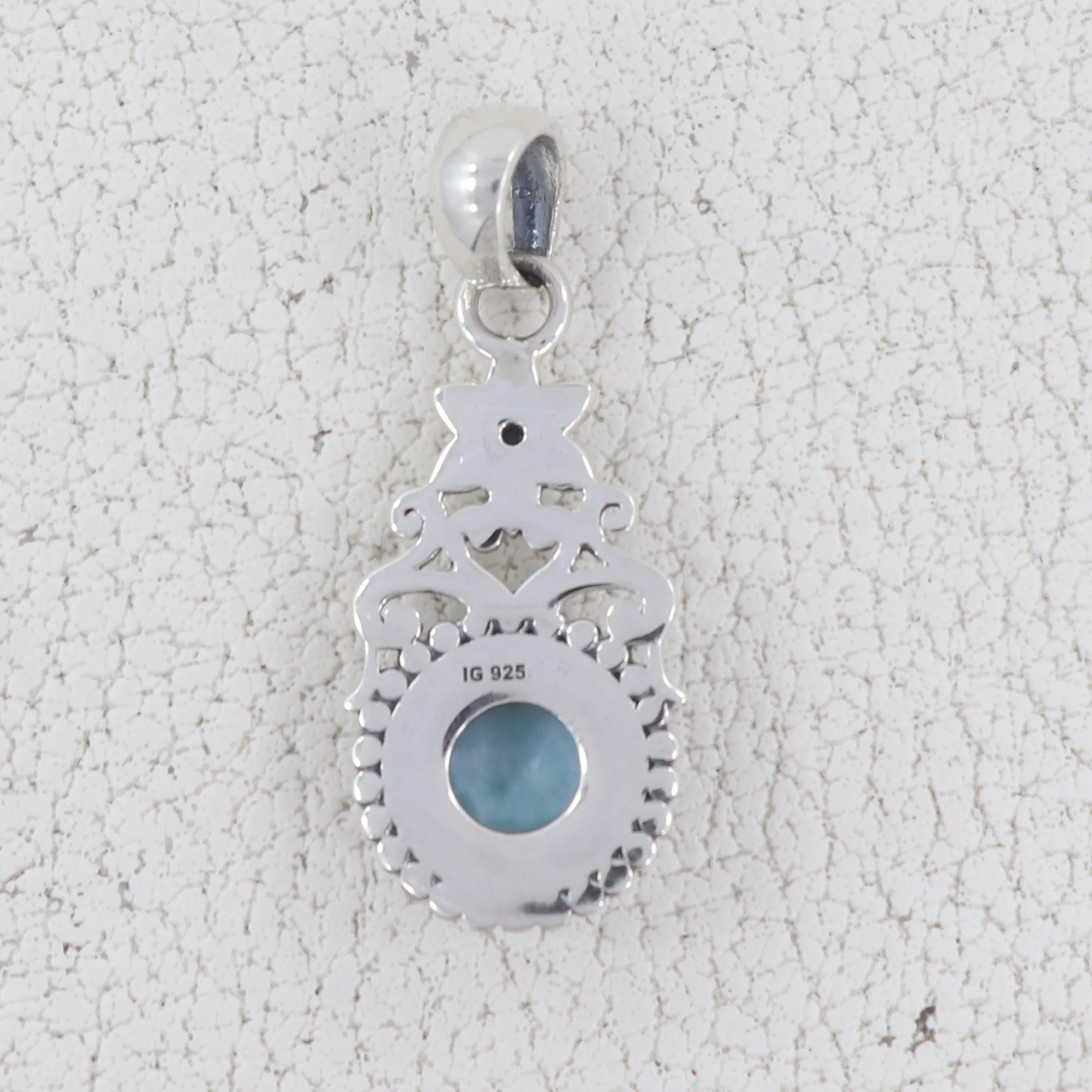 925 Sterling Silver Larimar Pendant