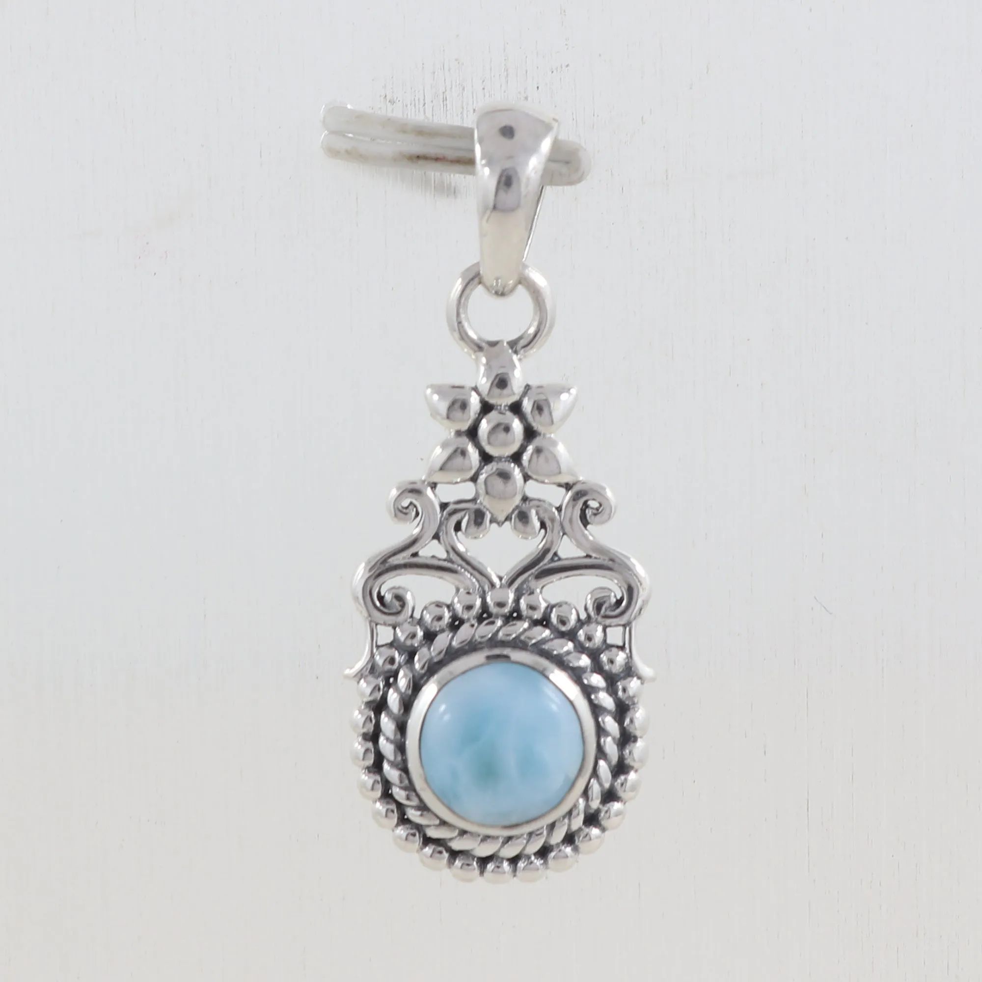 925 Sterling Silver Larimar Pendant