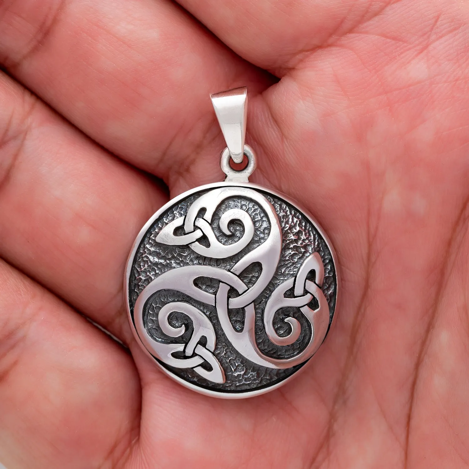 925 Sterling Silver with Triskelion Pendant