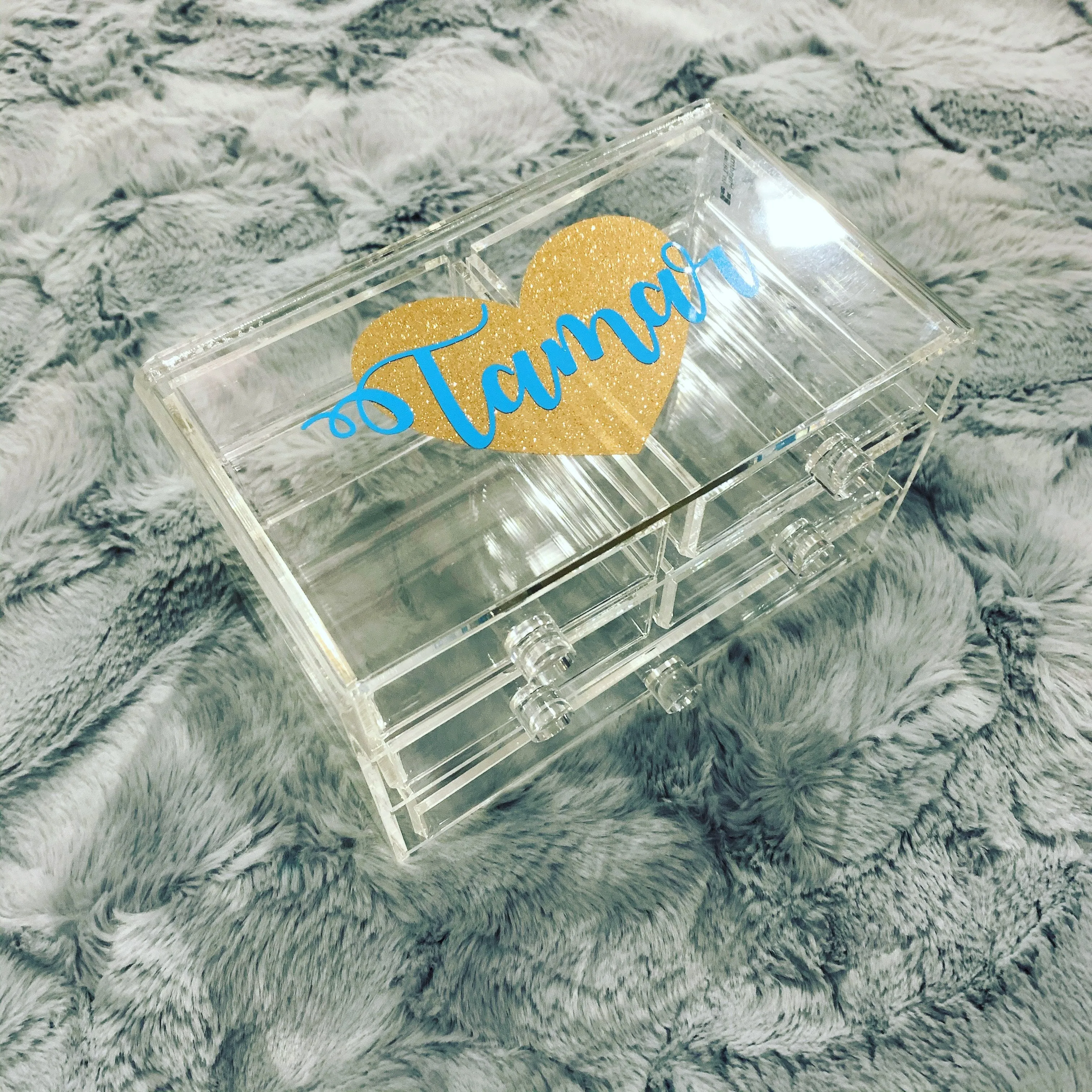 Acrylic 5 Drawer Jewelry Box