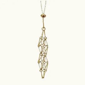 Adjustable Metal Crystal Holder Necklace