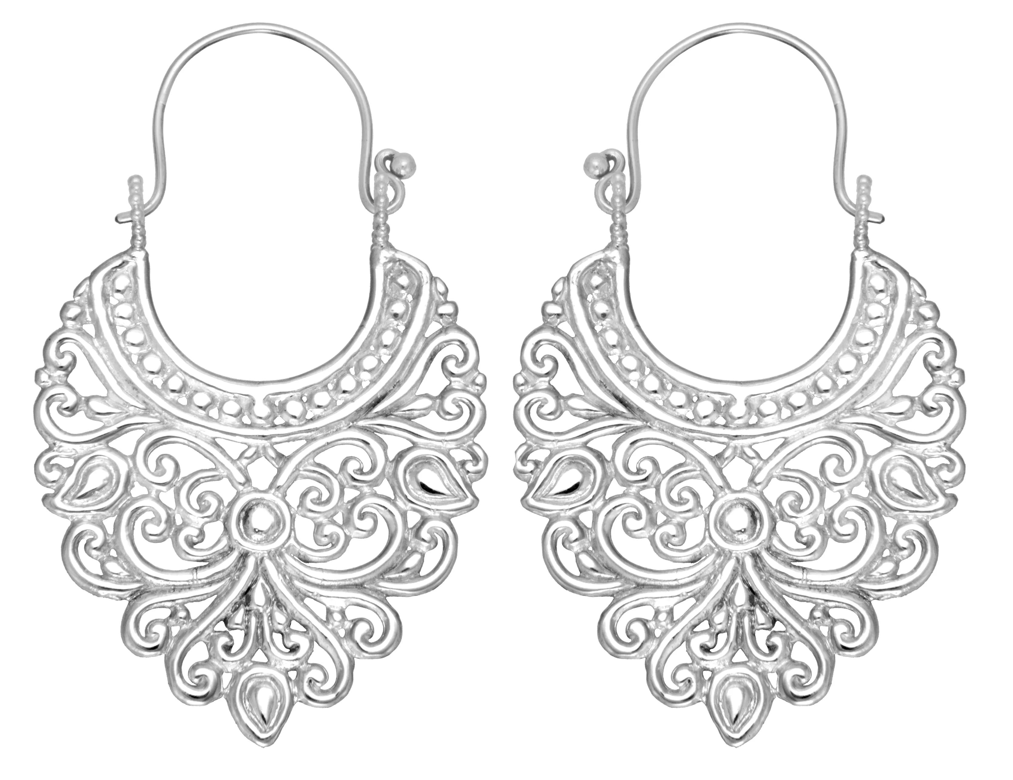 Alam Silver Earrings #8 Large