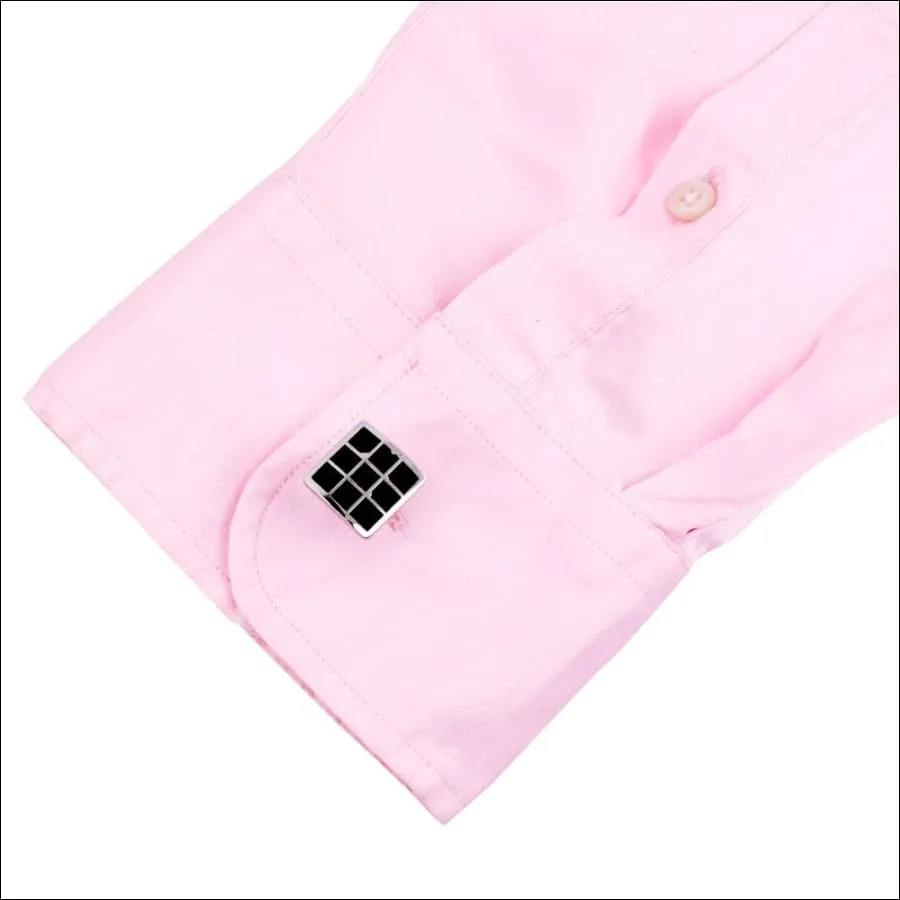 Albern Checkered Silver Black Cufflinks
