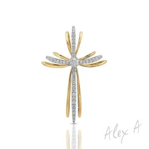 Alex A. Diamond Cross Pendant