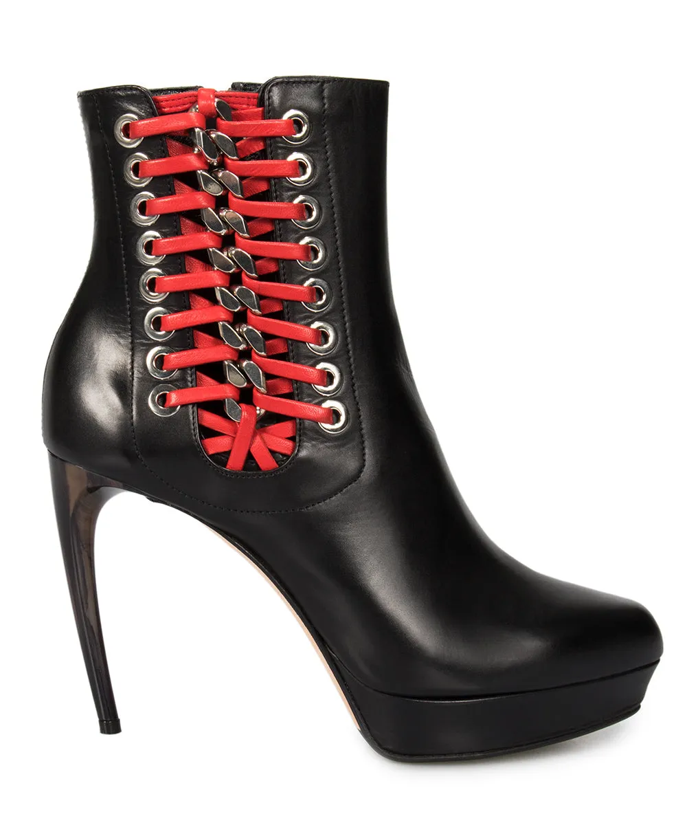 Alexander McQueen Braided Chain Leather Pumps