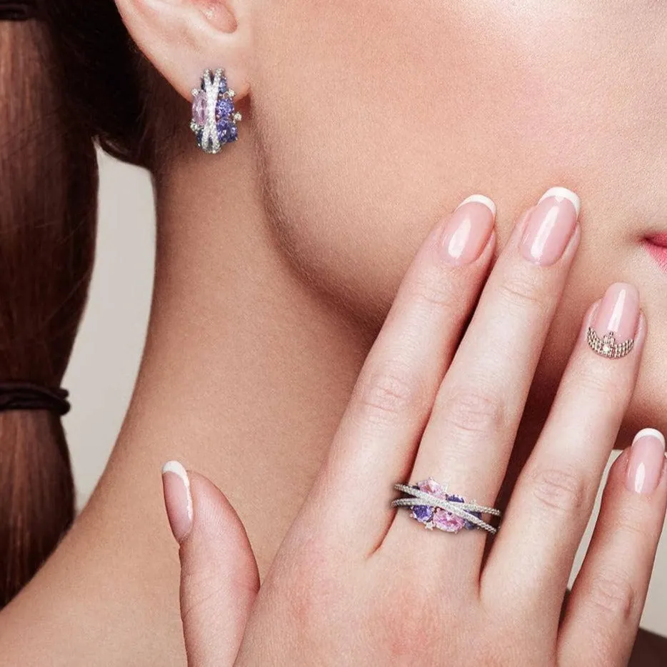 Amethyst & Diamond Jewelry Set