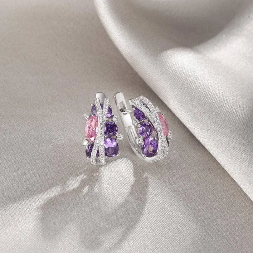 Amethyst & Diamond Jewelry Set