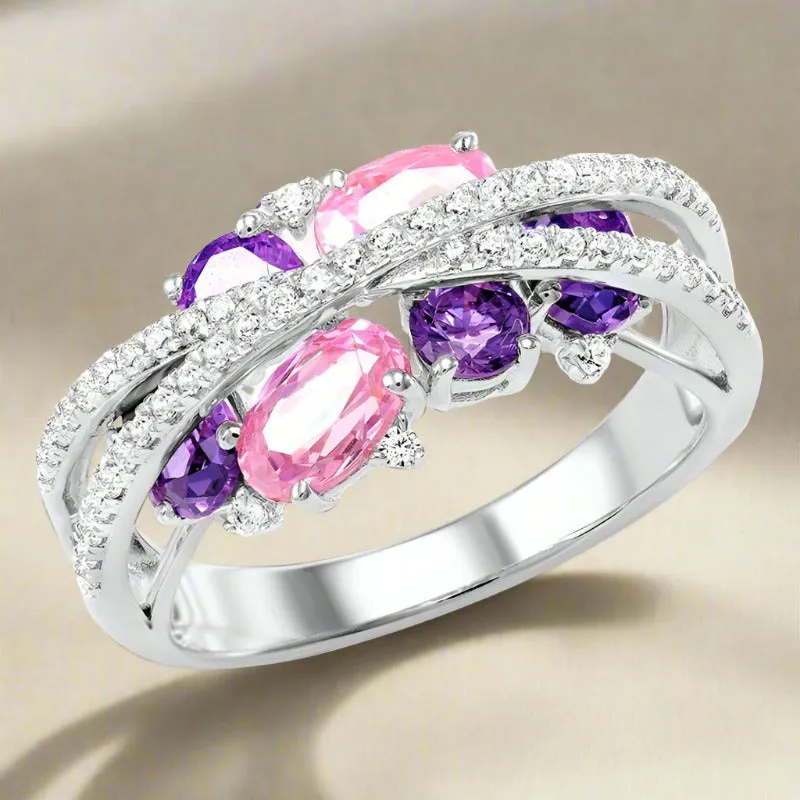 Amethyst & Diamond Jewelry Set