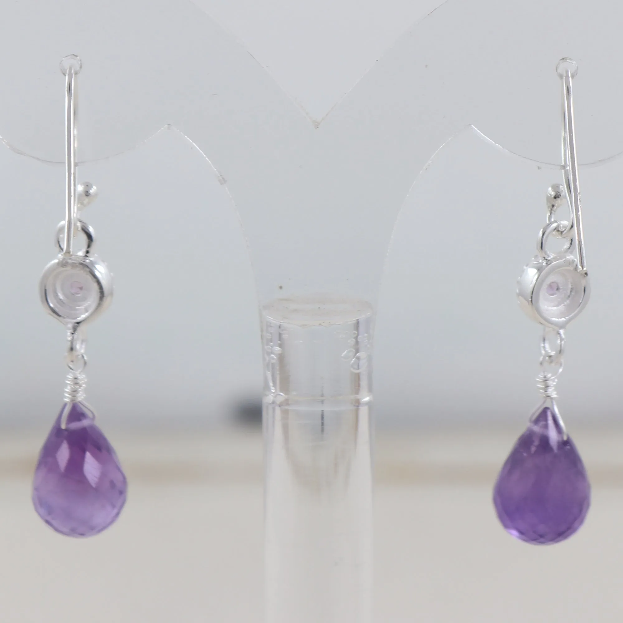 Amethyst Silver Earring