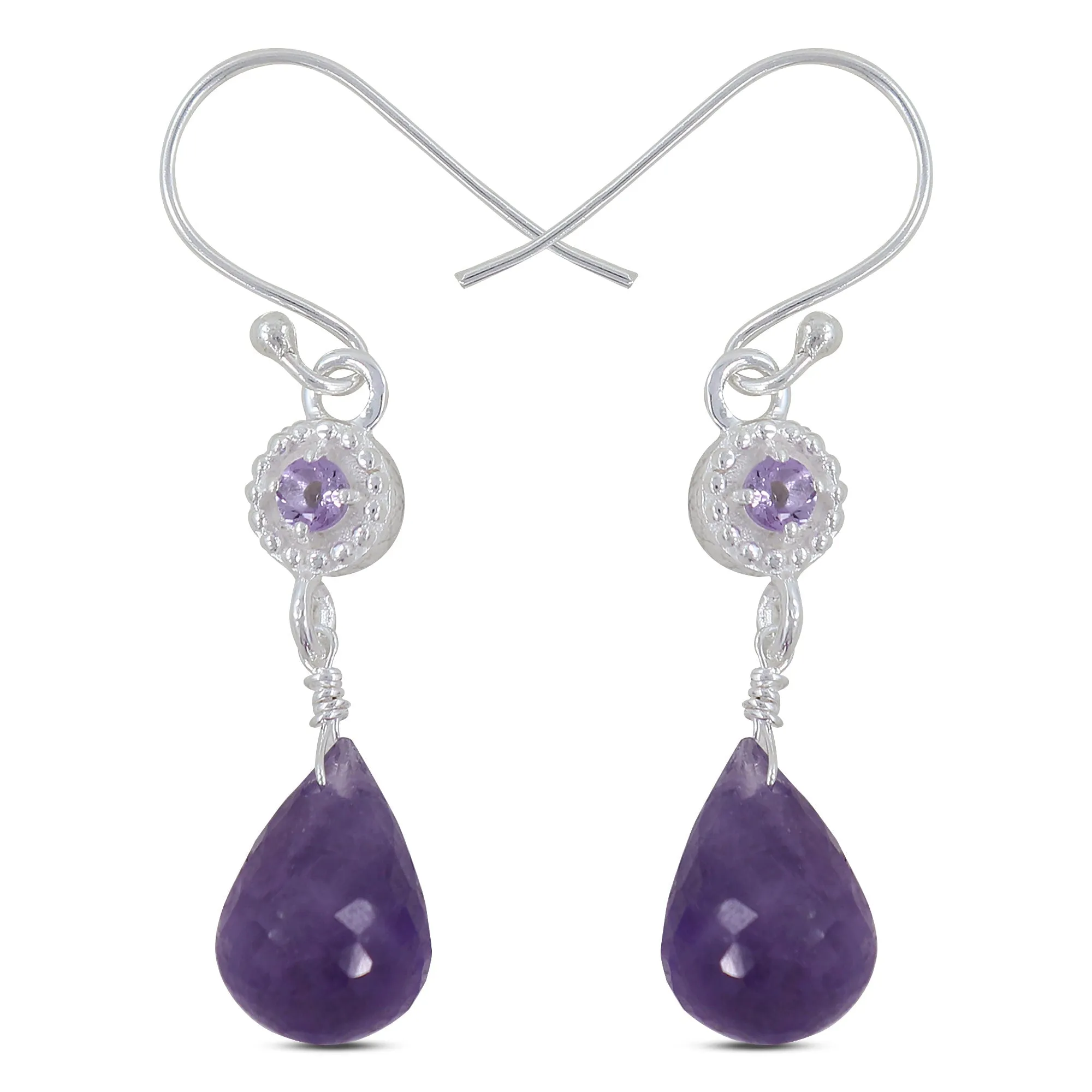 Amethyst Silver Earring