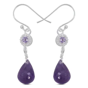 Amethyst Silver Earring