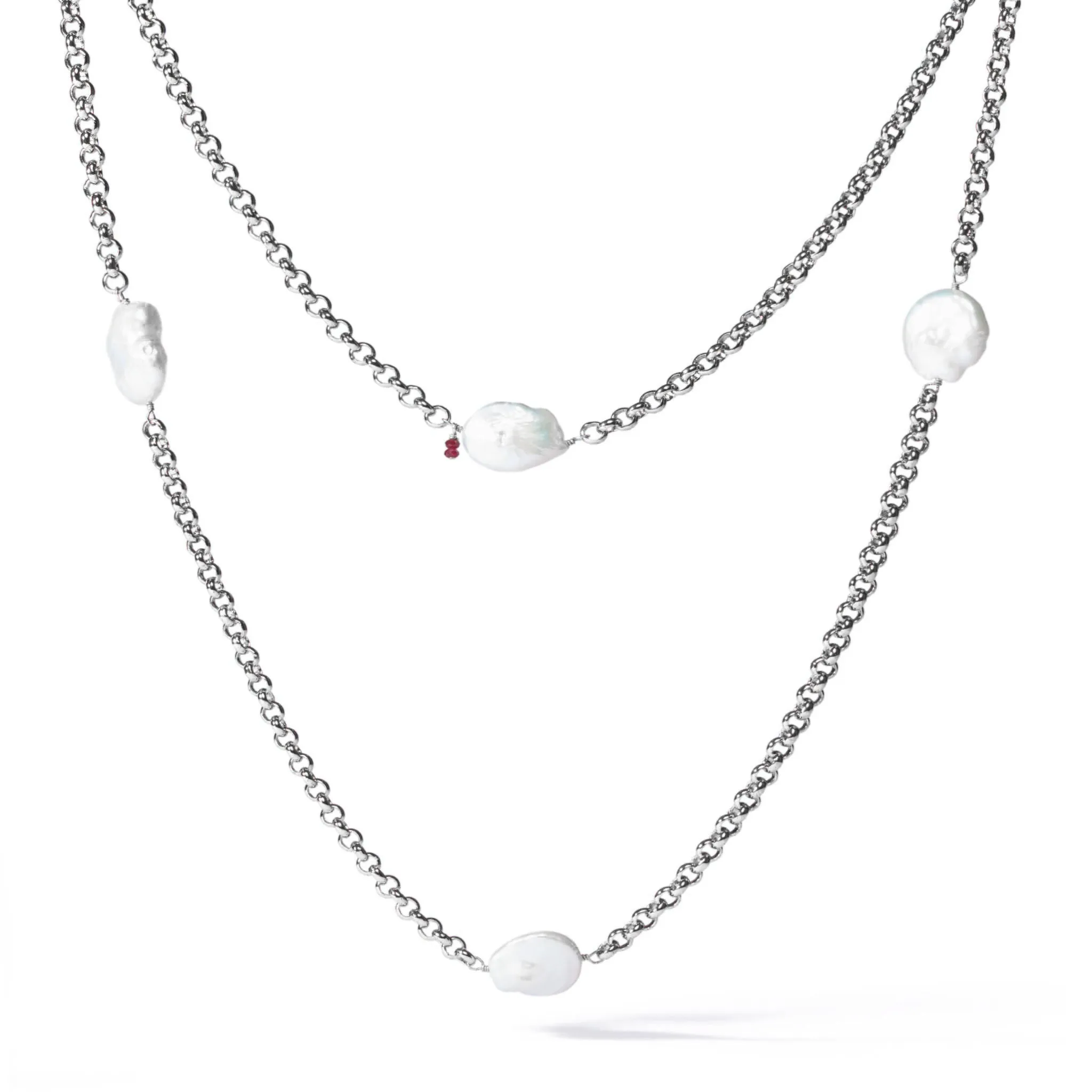 Ann Baroque Pearl & Chain Necklace
