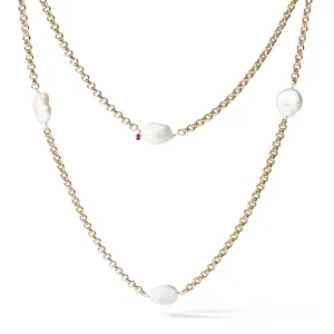 Ann Baroque Pearl & Chain Necklace