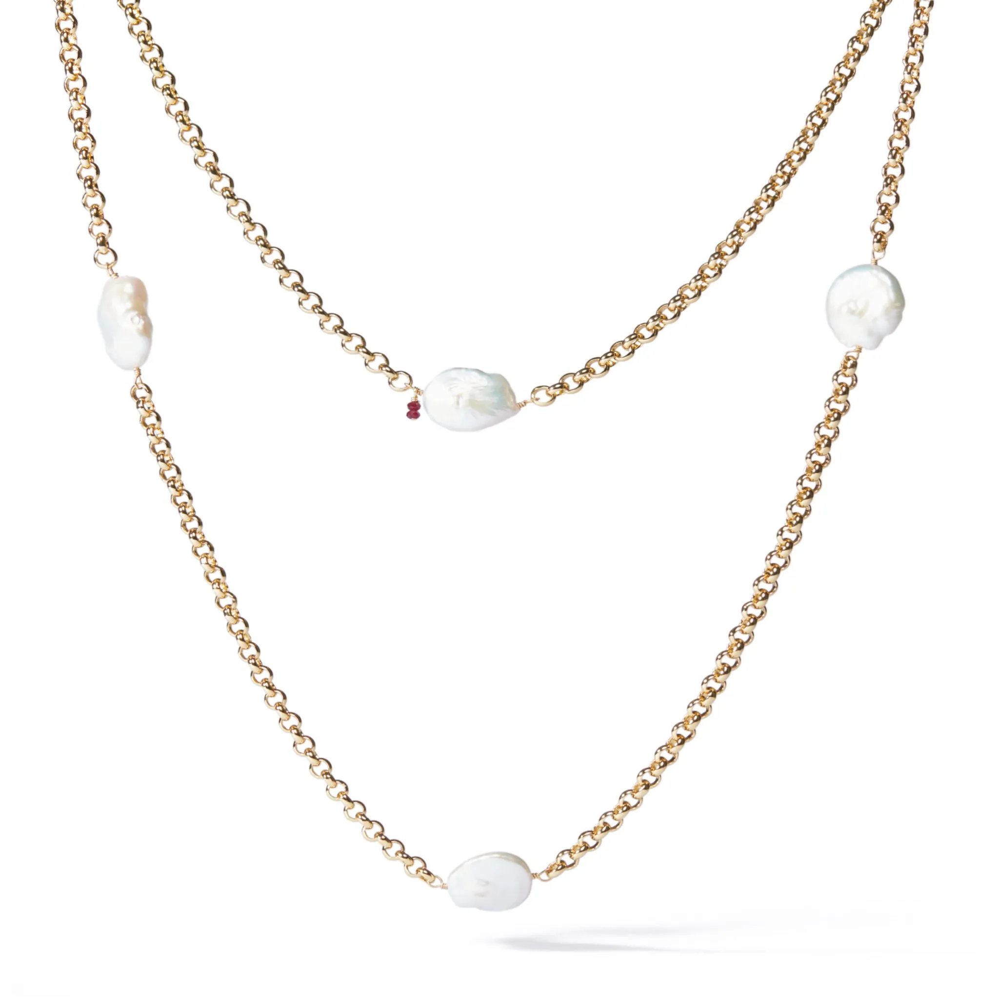 Ann Baroque Pearl & Chain Necklace