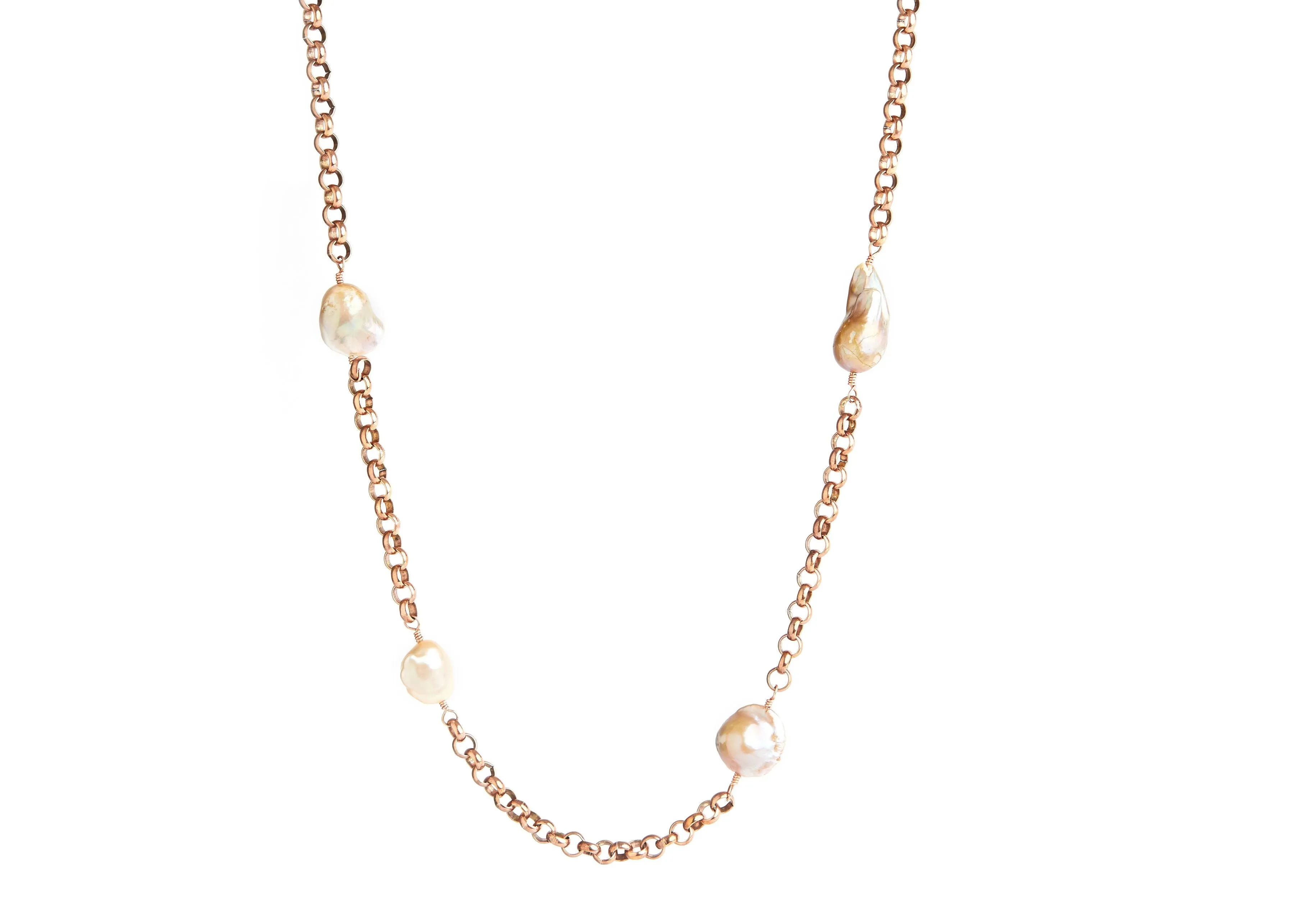 Ann Baroque Pearl & Chain Necklace