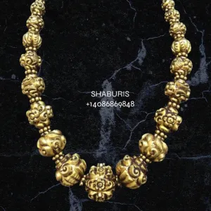 Antique necklace,antique mala indian,indian gold jewelry,nakshi jewelry,925 silver jewelry,sterling silver jewelry -SHABURIS