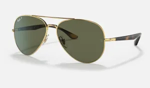 Arista | Polished Gold with Green | Ray Ban