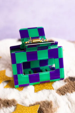 At The Top Green and Indigo Hair Claw