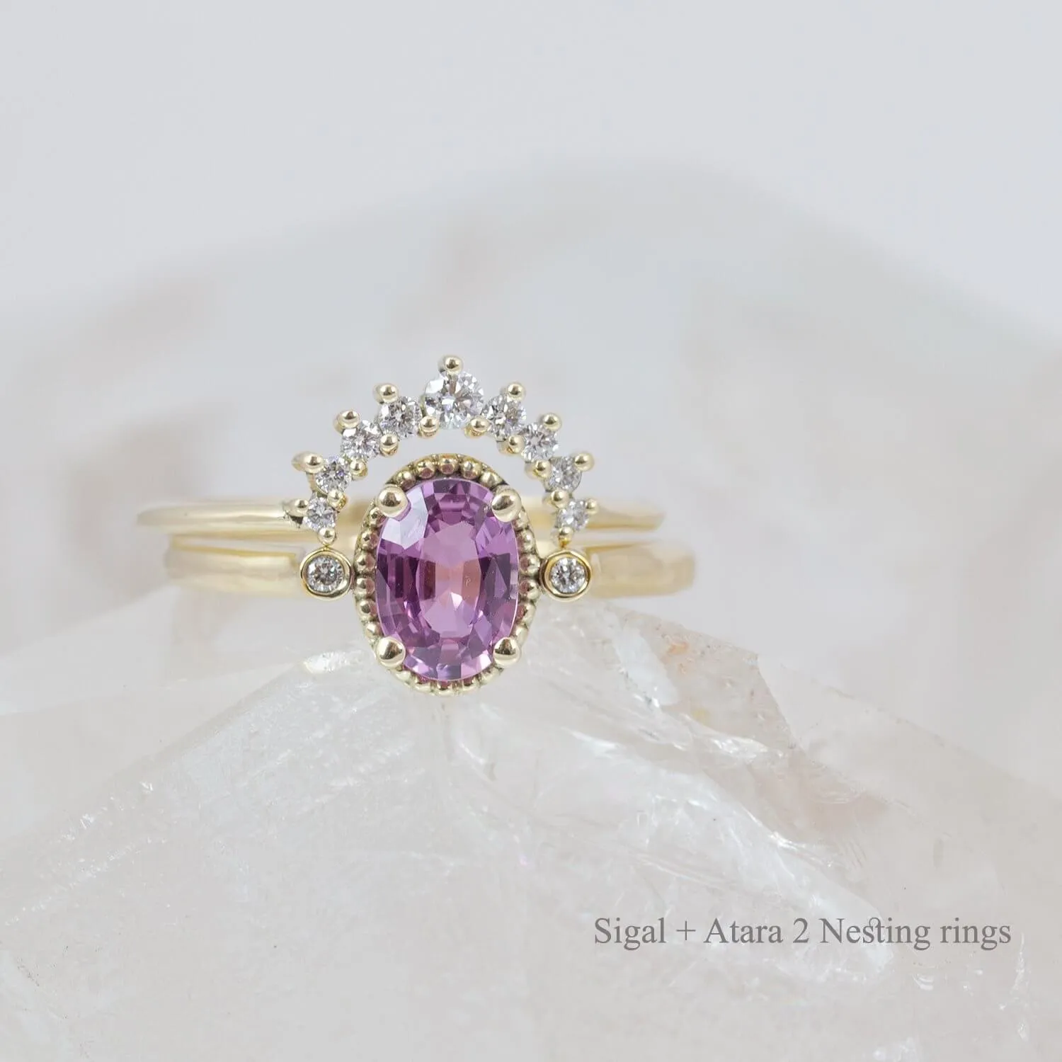 Atara 2 Nesting Curved Diamond Band