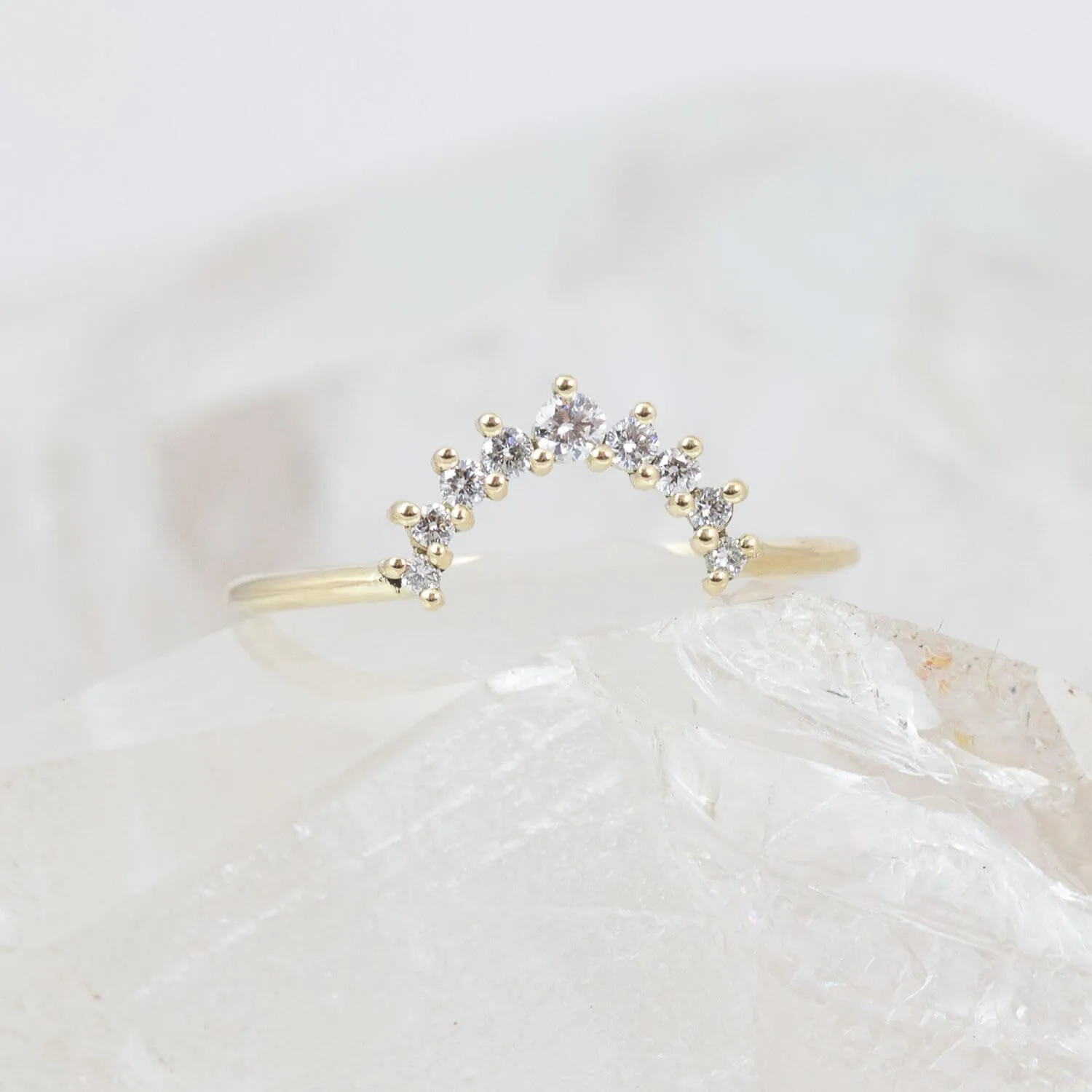 Atara 2 Nesting Curved Diamond Band