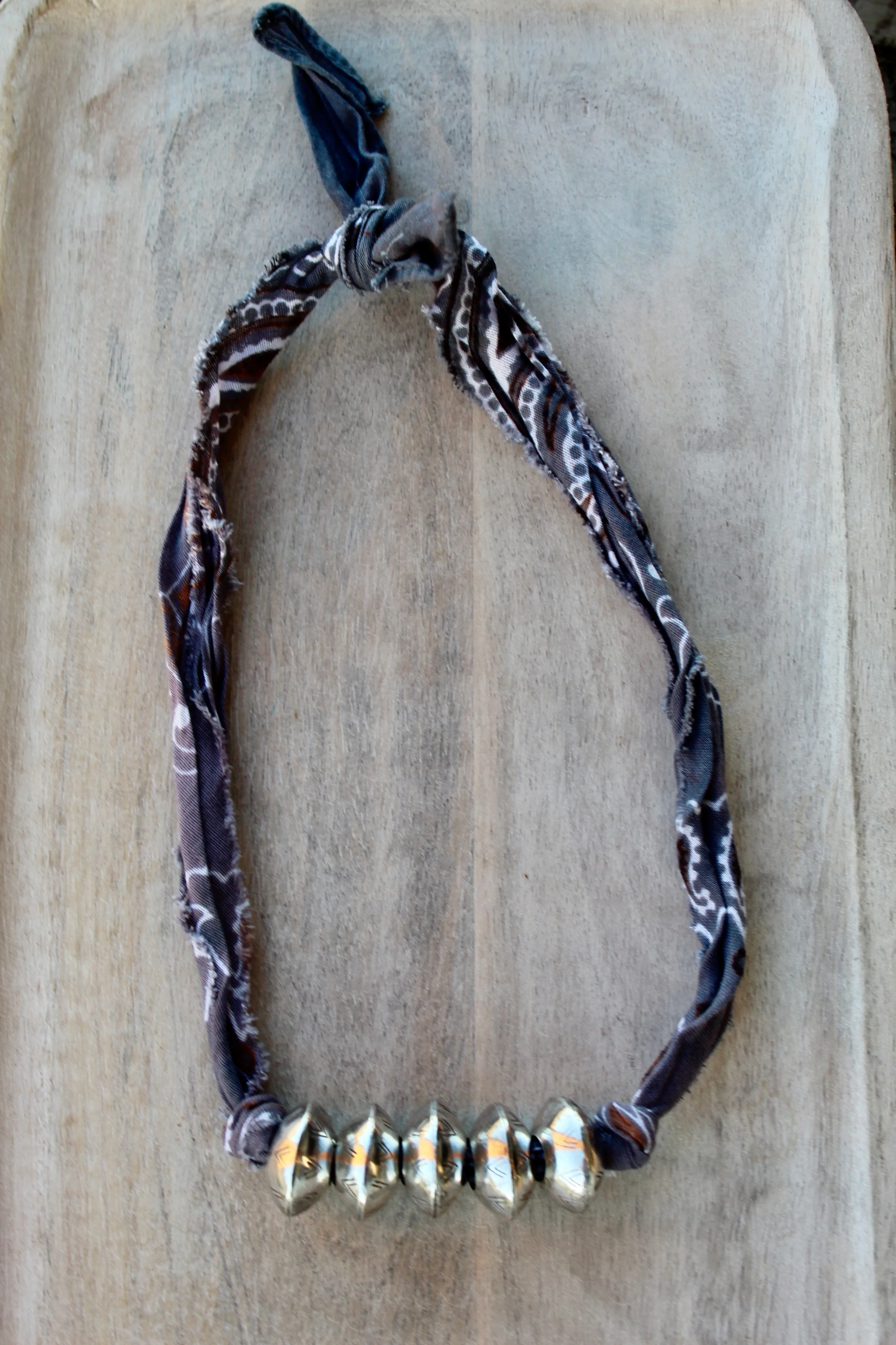 Beaded Bandana Necklace (no. 12)
