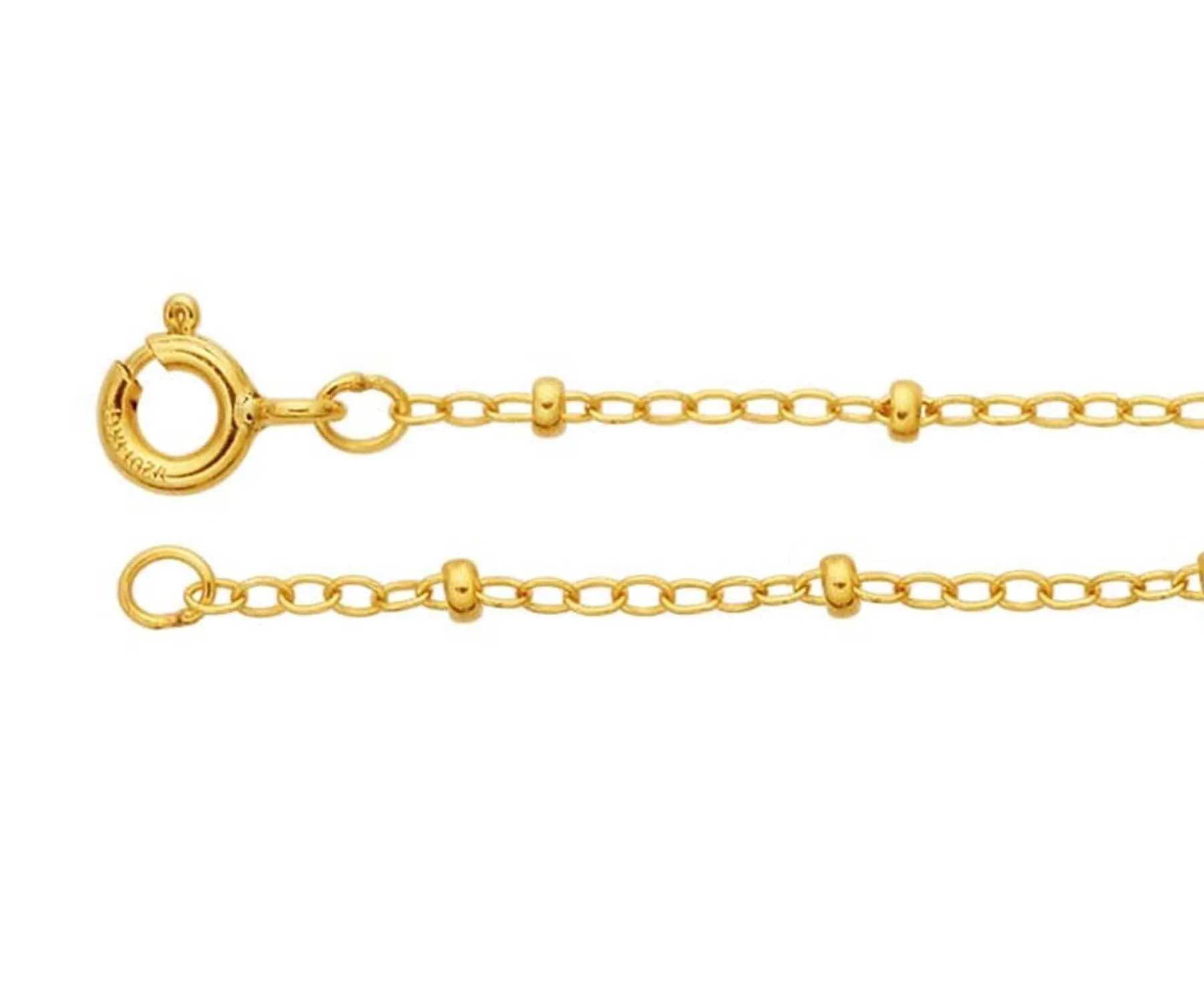 Beaded Cable Gold-Filled 1.2mm Chain