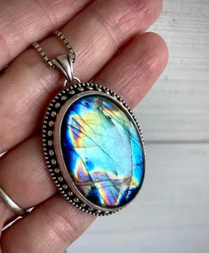 Beaded Labradorite Pendant