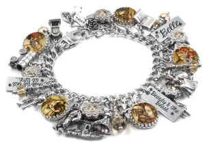 Belle and the Beast Crystal Charm Bracelet
