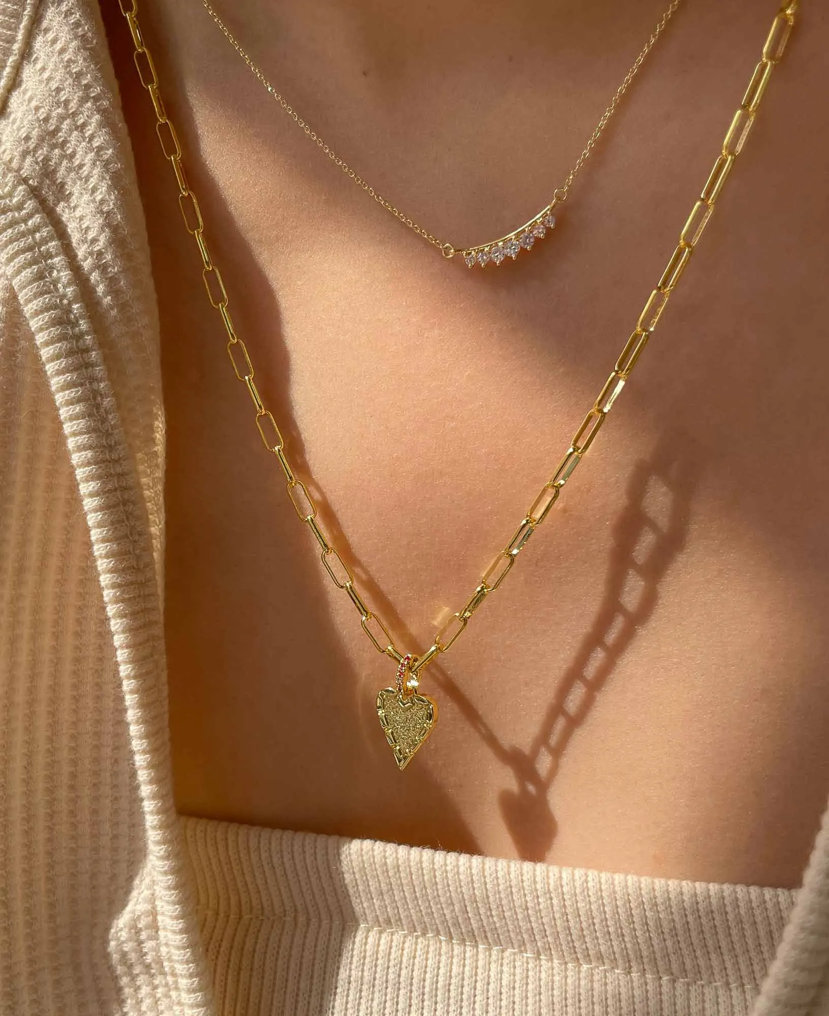 Belle Heart Chain Necklace