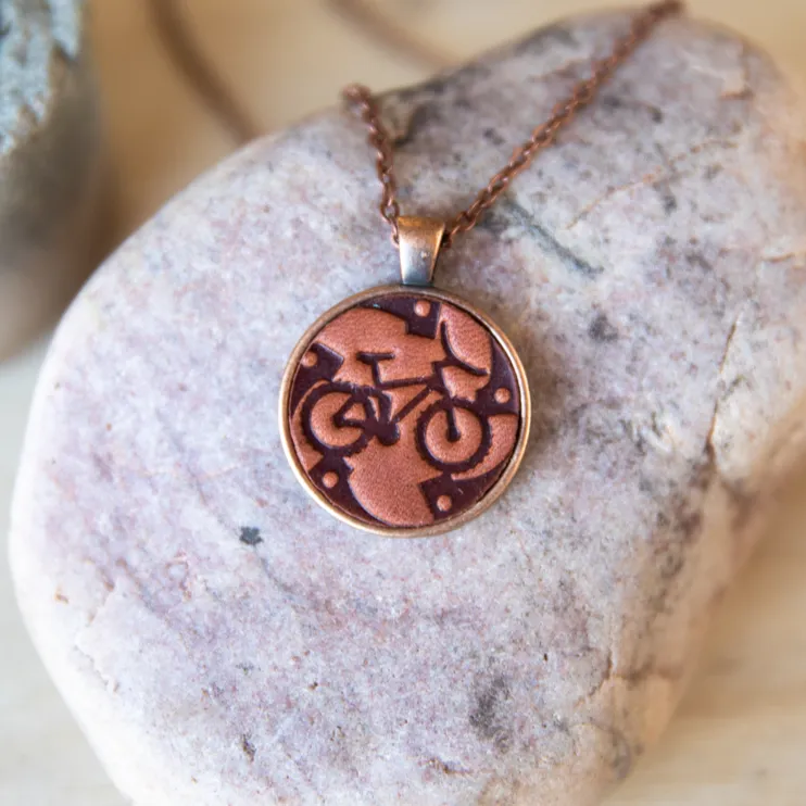 Bike Gear Pendant Necklace
