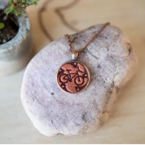 Bike Gear Pendant Necklace